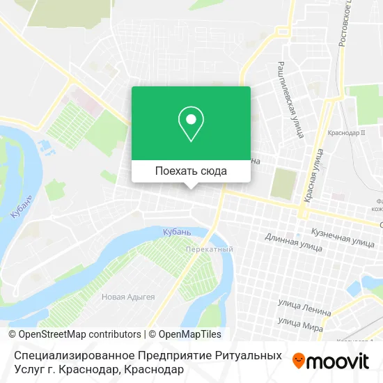 Карта Специализированное Предприятие Ритуальных Услуг г. Краснодар