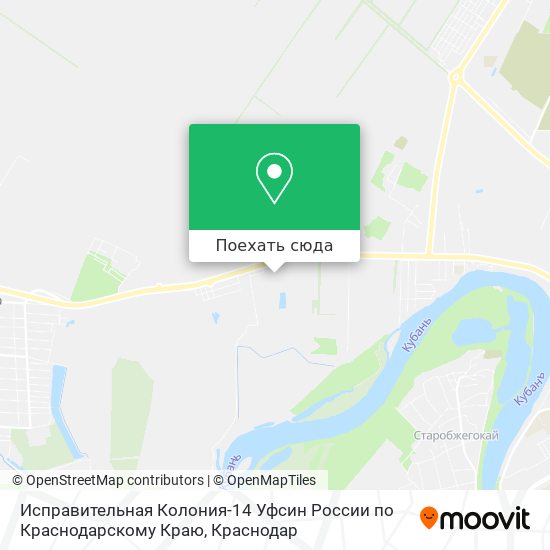 Карта Исправительная Колония-14 Уфсин России по Краснодарскому Краю