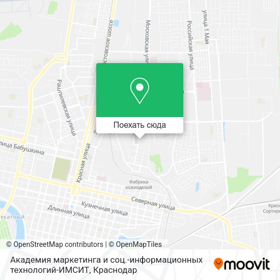 Карта Академия маркетинга и соц.-информационных технологий-ИМСИТ