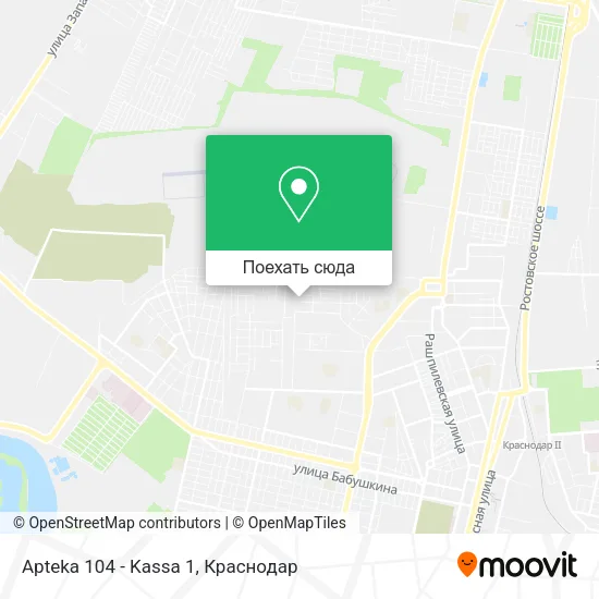 Карта Apteka 104 - Kassa 1