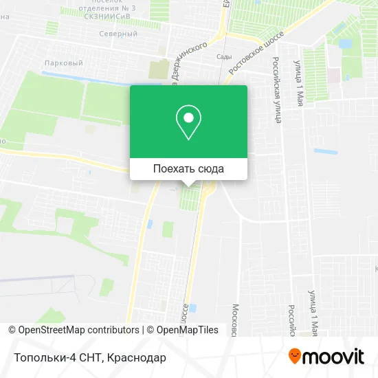 Карта Топольки-4 СНТ