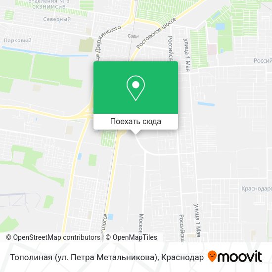 Карта Тополиная (ул. Петра Метальникова)