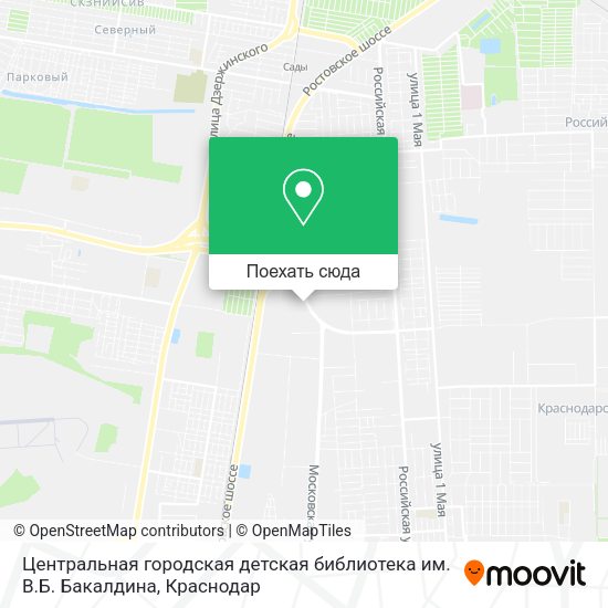 Карта Центральная городская детская библиотека им. В.Б. Бакалдина