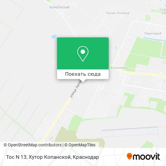 Карта Тос N 13, Хутор Копанской
