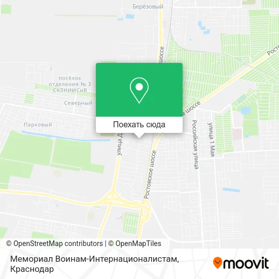 Карта Мемориал Воинам-Интернационалистам
