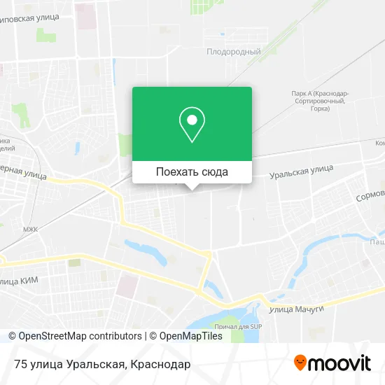 Карта 75 улица Уральская