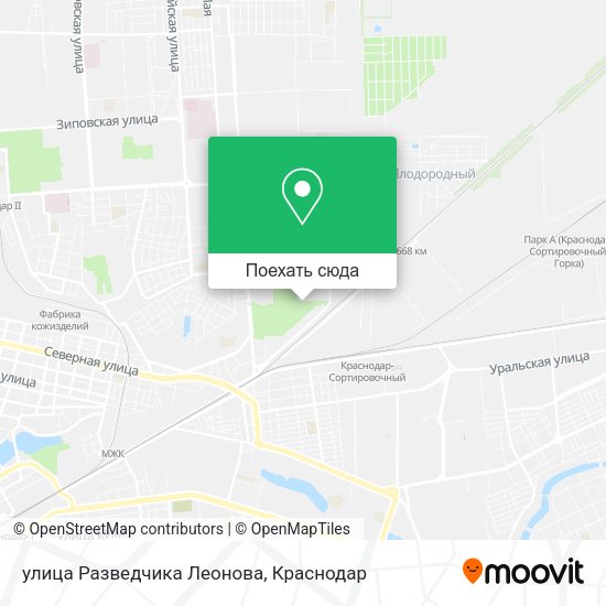 Карта улица Разведчика Леонова