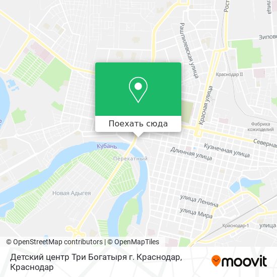 Карта Детский центр Три Богатыря г. Краснодар