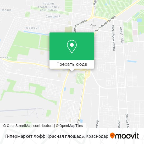 Карта Гипермаркет Хофф Красная площадь