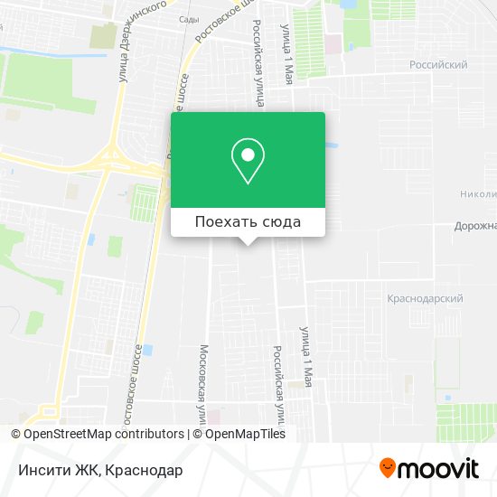 Карта Инсити ЖК