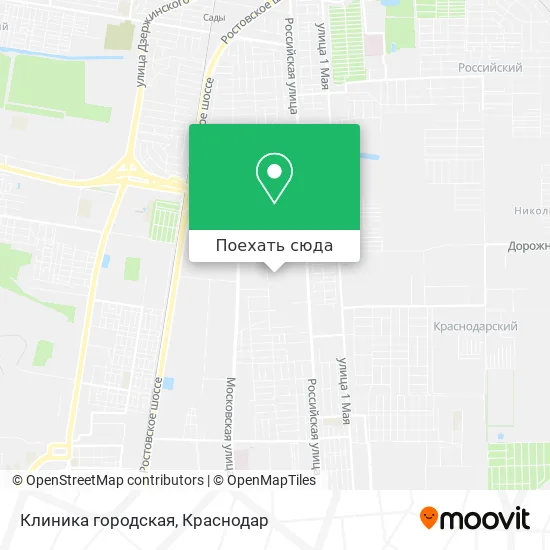 Карта Клиника городская