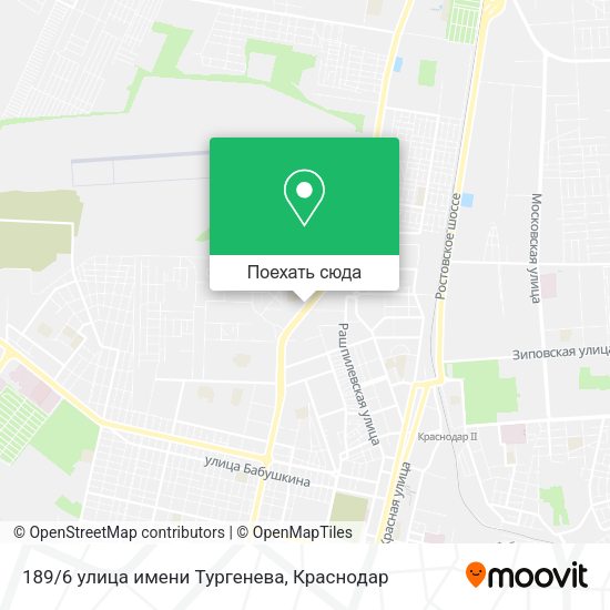 Карта 189/6 улица имени Тургенева