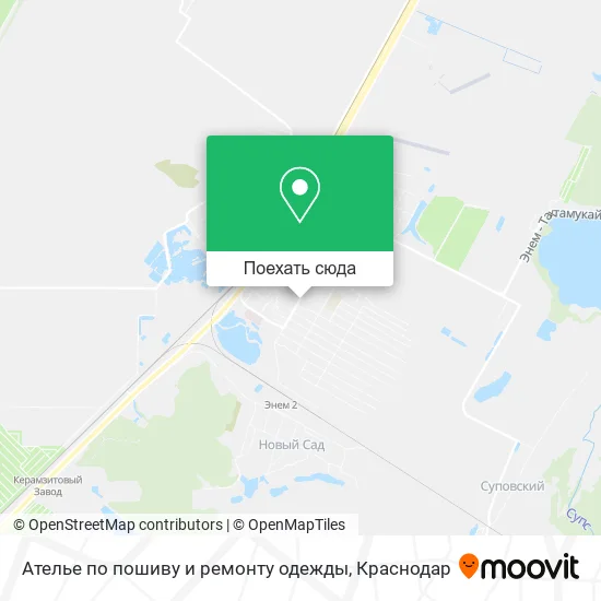Карта Ателье по пошиву и ремонту одежды