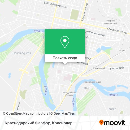 Карта Краснодарский Фарфор
