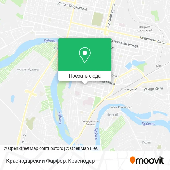 Карта Краснодарский Фарфор