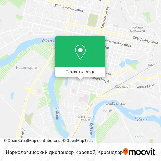 Карта Наркологический диспансер Краевой