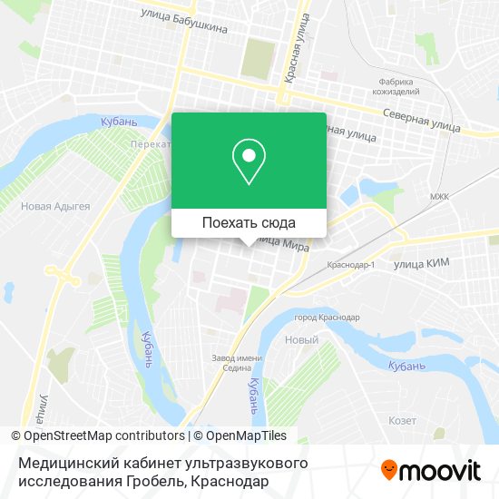 Карта Медицинский кабинет ультразвукового исследования Гробель
