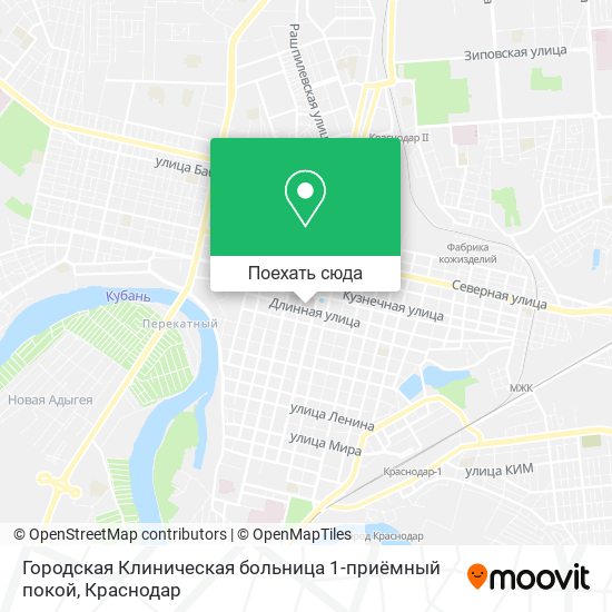 Карта Городская Клиническая больница 1-приёмный покой