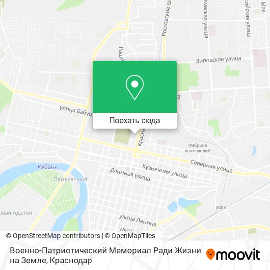 Карта Военно-Патриотический Мемориал Ради Жизни на Земле