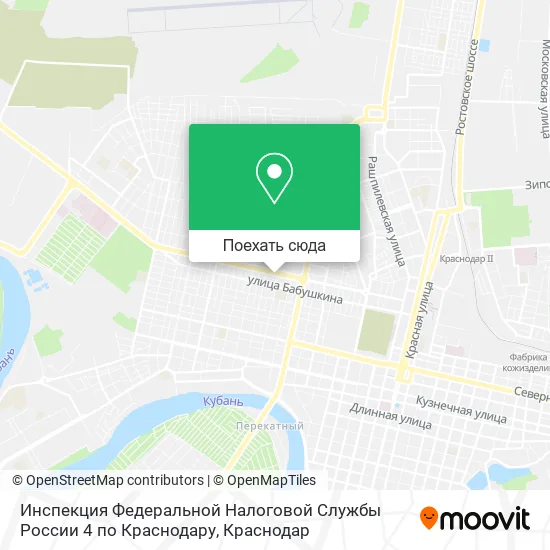 Карта Инспекция Федеральной Налоговой Службы России 4 по Краснодару