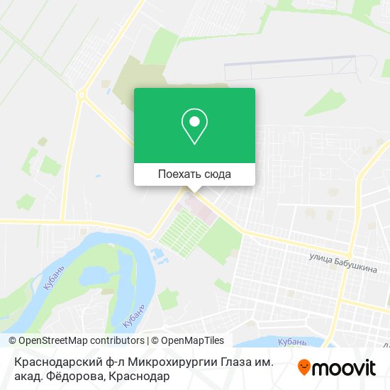 Карта Краснодарский ф-л Микрохирургии Глаза им. акад. Фёдорова