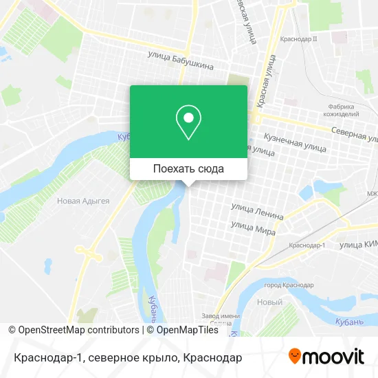 Карта Краснодар-1, северное крыло