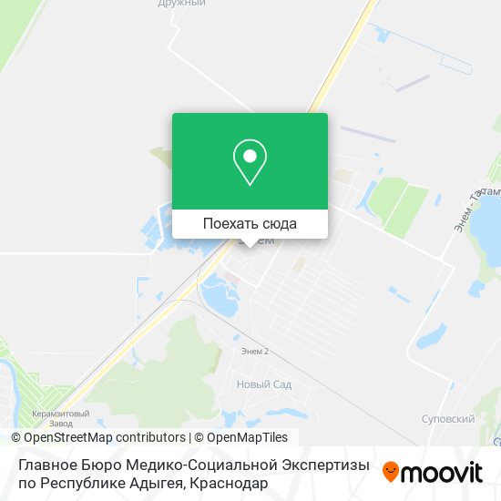 Карта Главное Бюро Медико-Социальной Экспертизы по Республике Адыгея
