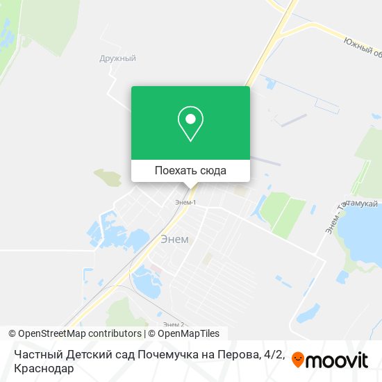 Карта Частный Детский сад Почемучка на Перова, 4 / 2