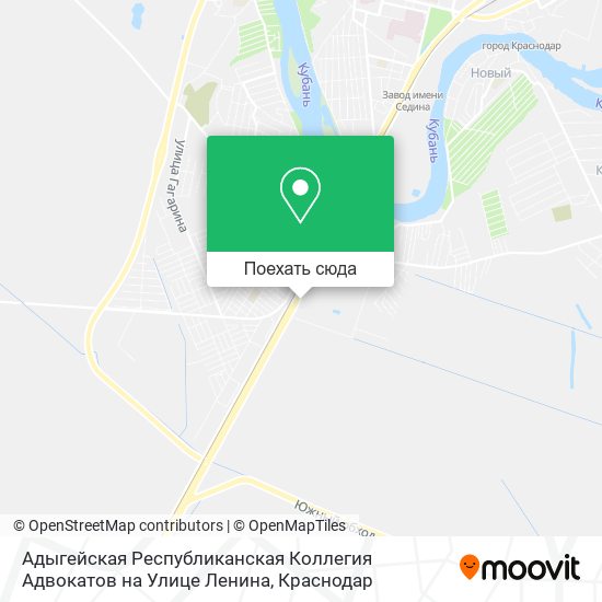 Карта Адыгейская Республиканская Коллегия Адвокатов на Улице Ленина