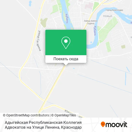 Карта Адыгейская Республиканская Коллегия Адвокатов на Улице Ленина
