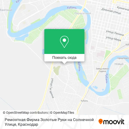 Карта Ремонтная Фирма Золотые Руки на Солнечной Улице