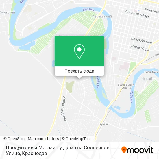 Карта Продуктовый Магазин у Дома на Солнечной Улице