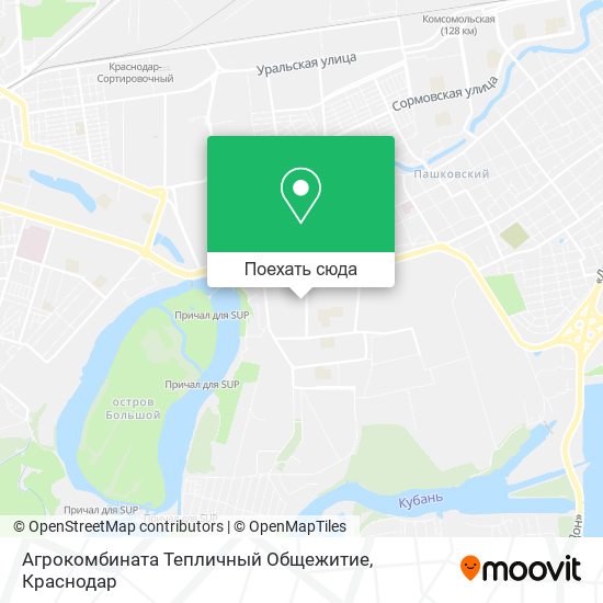 Карта Агрокомбината Тепличный Общежитие