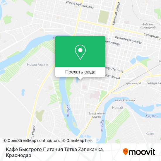 Карта Кафе Быстрого Питания Тётка Zапеканка