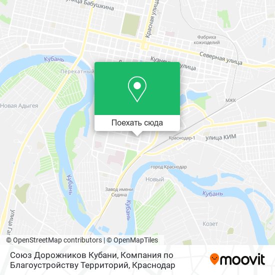 Карта Союз Дорожников Кубани, Компания по Благоустройству Территорий