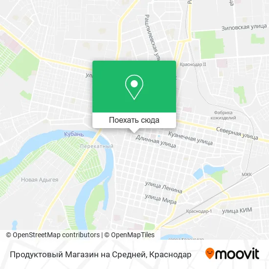 Карта Продуктовый Магазин на Средней