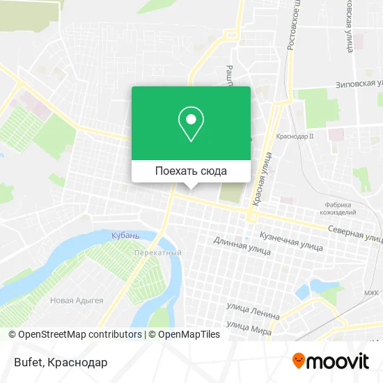 Карта Bufet