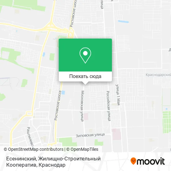 Карта Есенинский, Жилищно-Строительный Кооператив