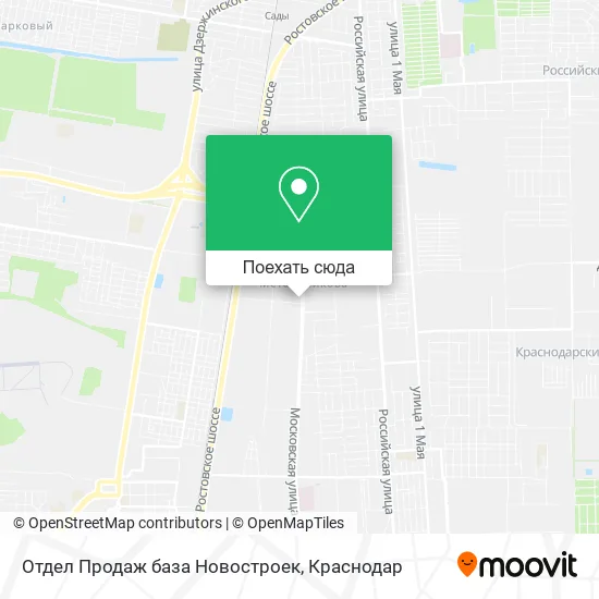 Карта Отдел Продаж база Новостроек