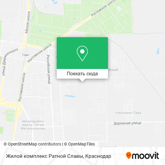 Карта Жилой комплекс Ратной Славы