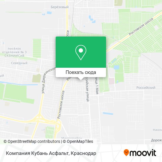 Карта Компания Кубань Асфальт