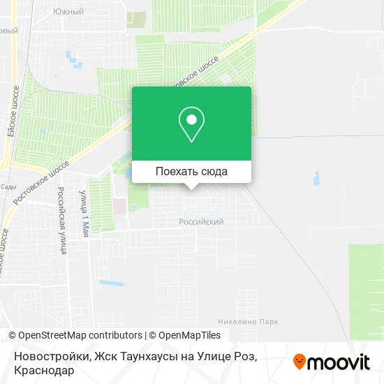 Карта Новостройки, Жск Таунхаусы на Улице Роз