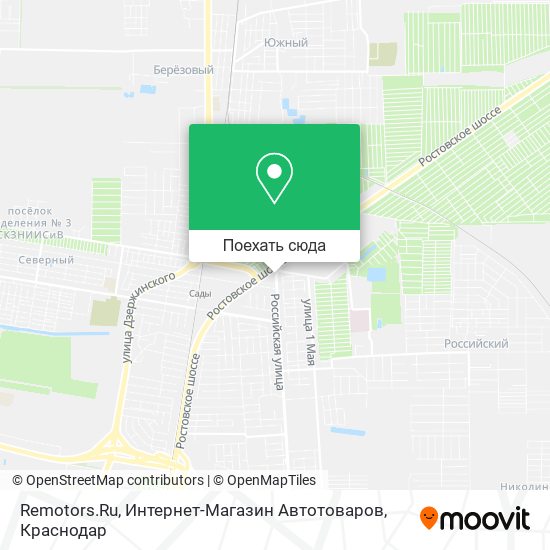 Карта Remotors.Ru, Интернет-Магазин Автотоваров