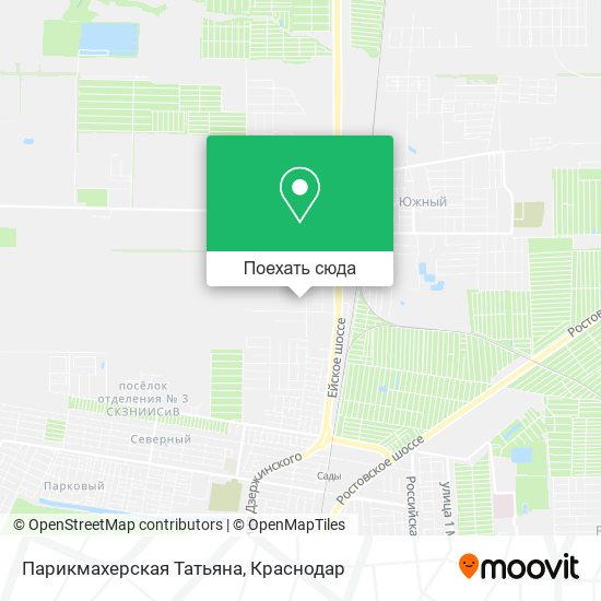 Карта Парикмахерская Татьяна