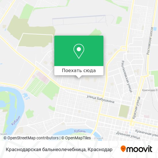 Карта Краснодарская бальнеолечебница