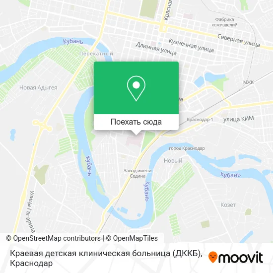 Карта Краевая детская клиническая больница (ДККБ)