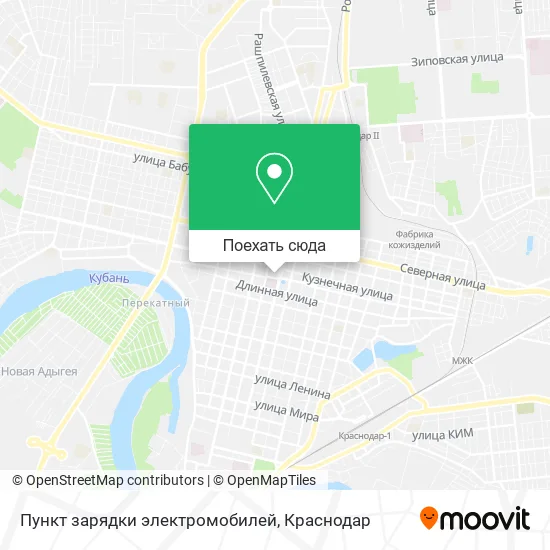 Карта Пункт зарядки электромобилей