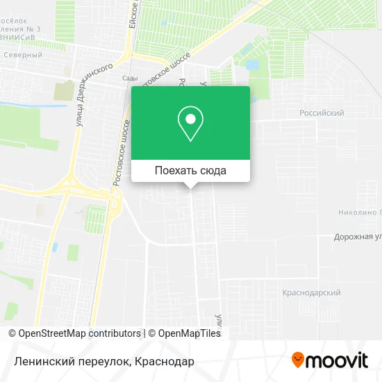 Карта Ленинский переулок