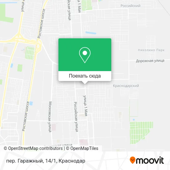 Карта пер. Гаражный, 14/1