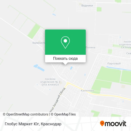 Карта Глобус Маркет Юг